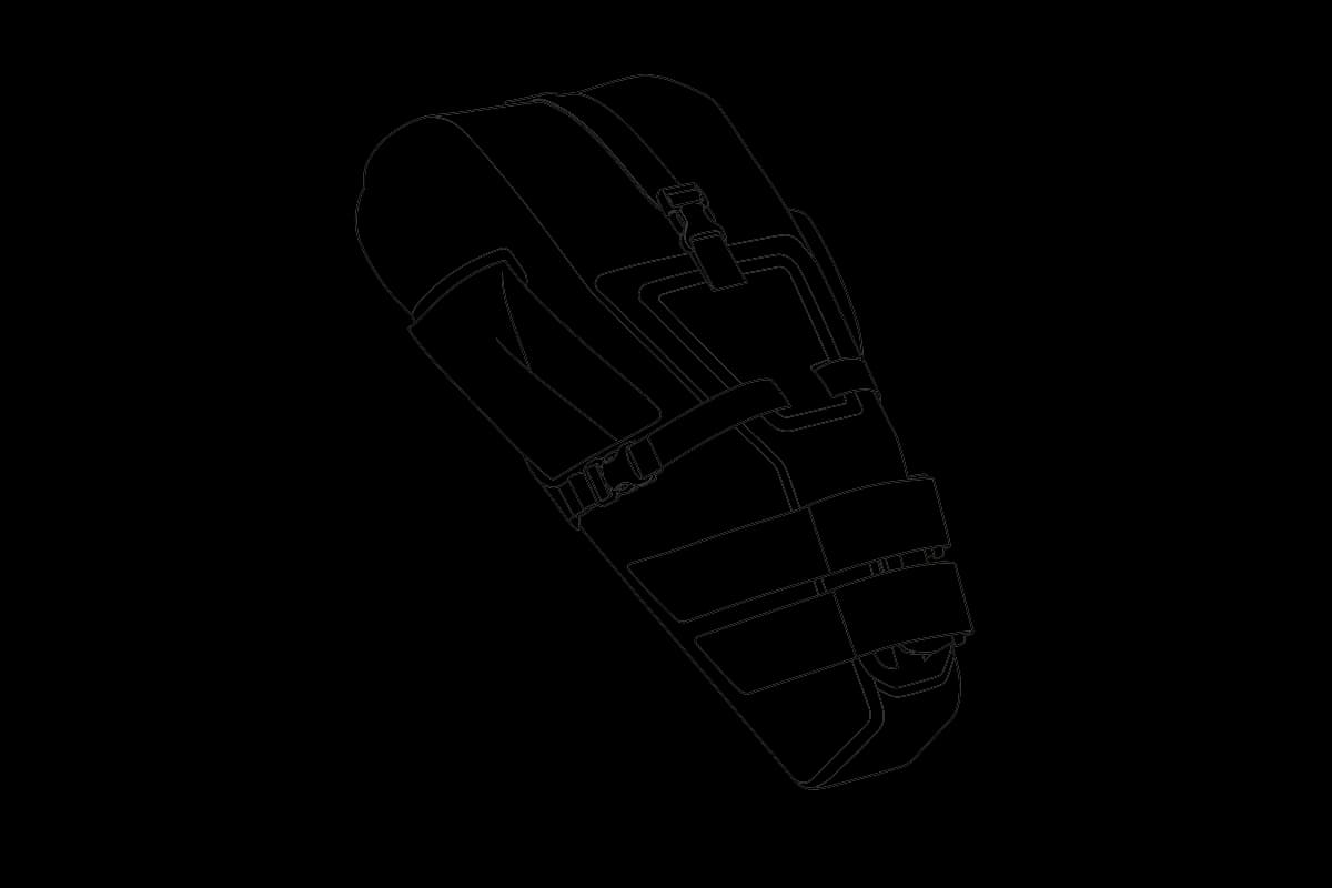 Apidura Expedition Saddle Pack — line drawing