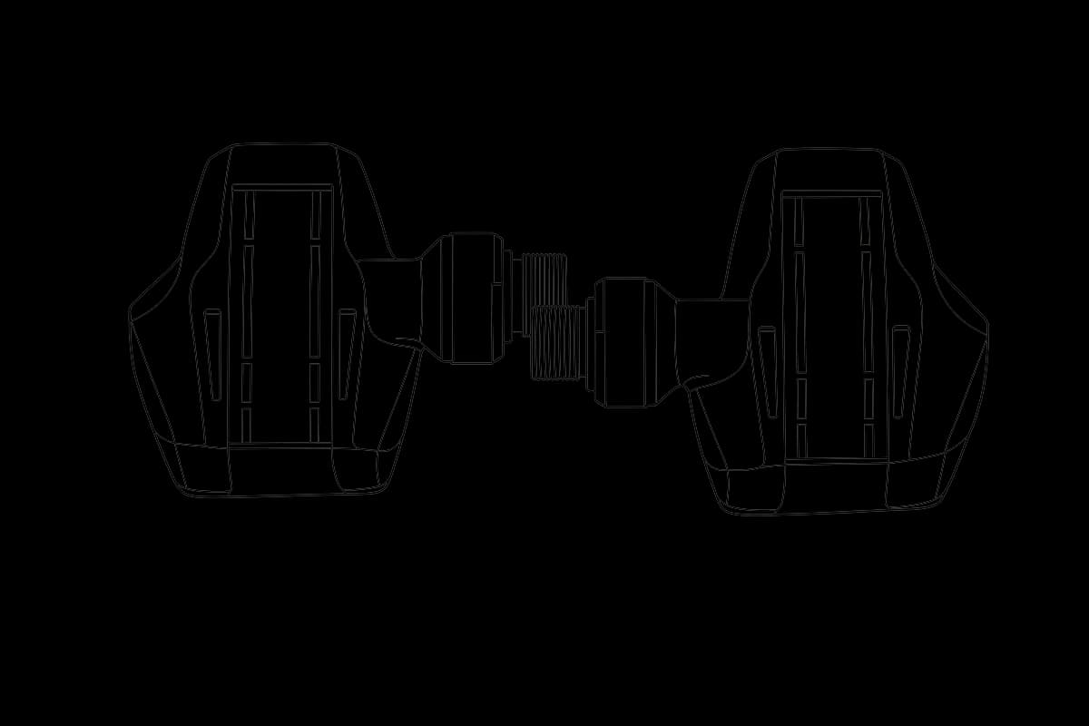 Look Keo Blade Ceramic Ti Pedals — line drawing
