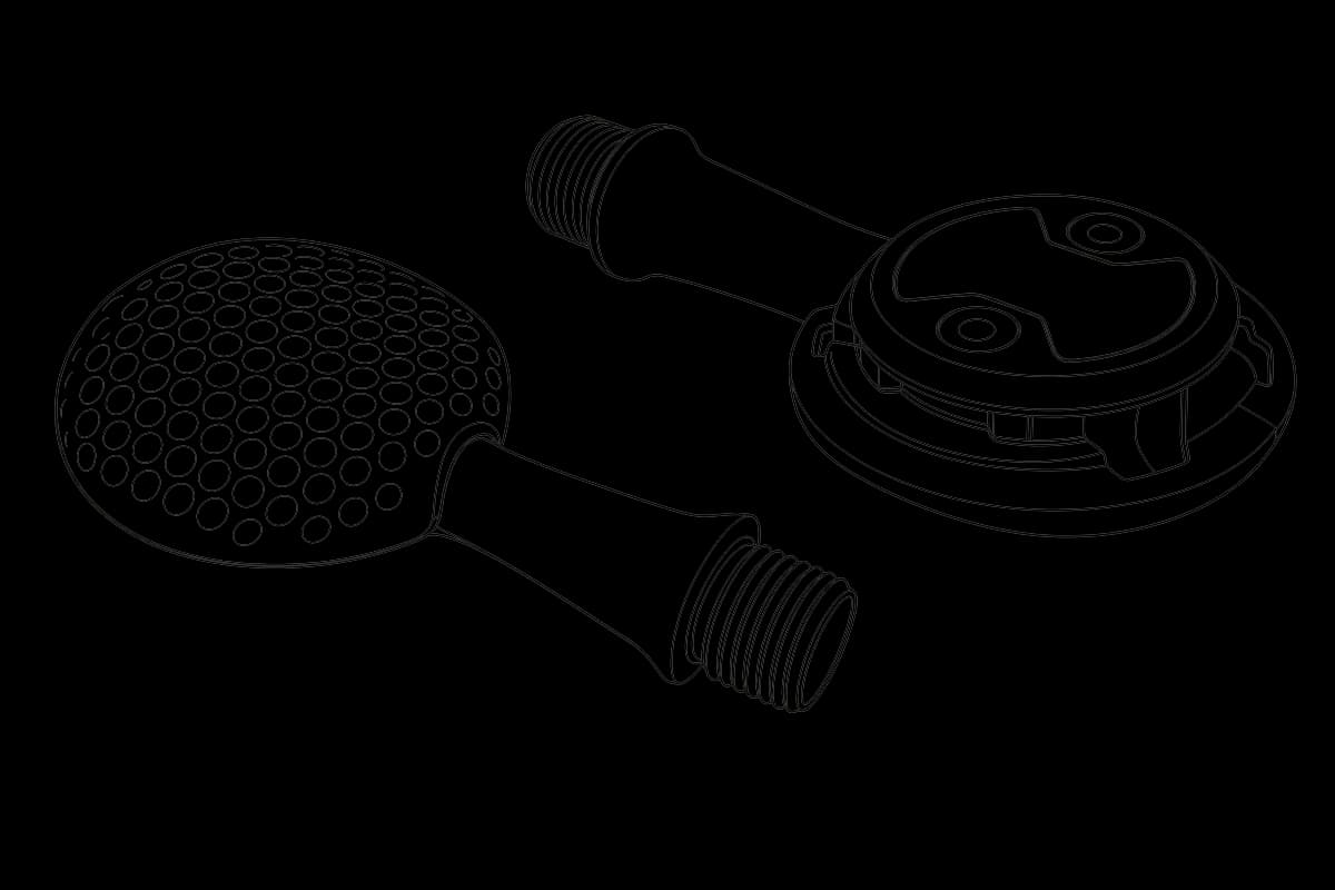 Wahoo Speedplay Aero — line drawing