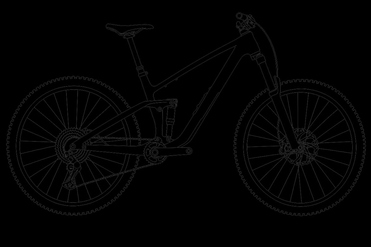 Cube Stereo One44 C:62 RACE 29 2025 — line drawing